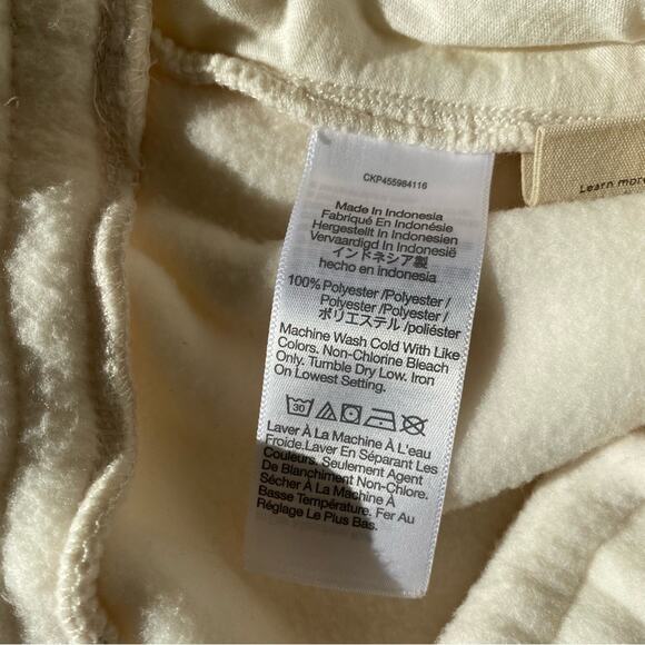 NWT Madewell Betterfleece Retro Cozy Sweatpants Off White Pockets Size XS Lounge - Picture 8 of 13